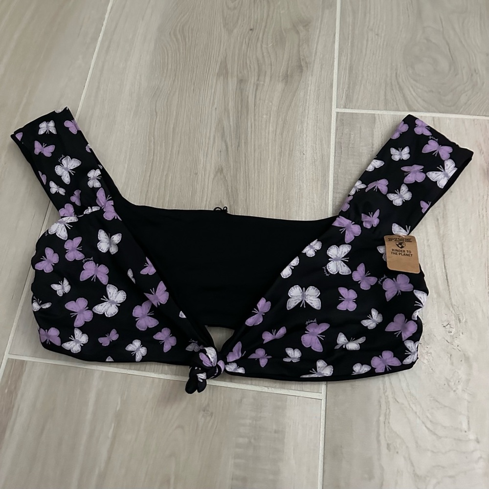 Victoria Secret Pink Butterfly Patterned Bikini Top